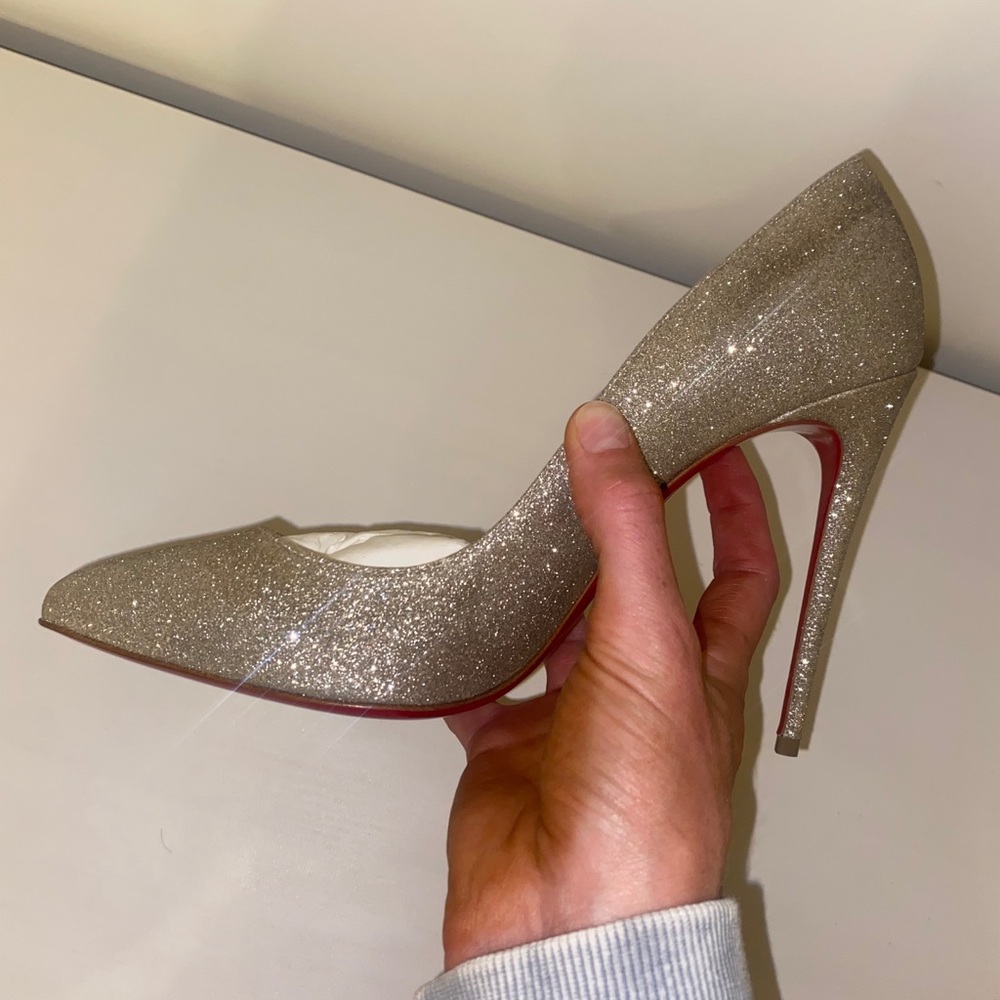Christian Louboutin Glitter Pigalle Follies 100 size 10